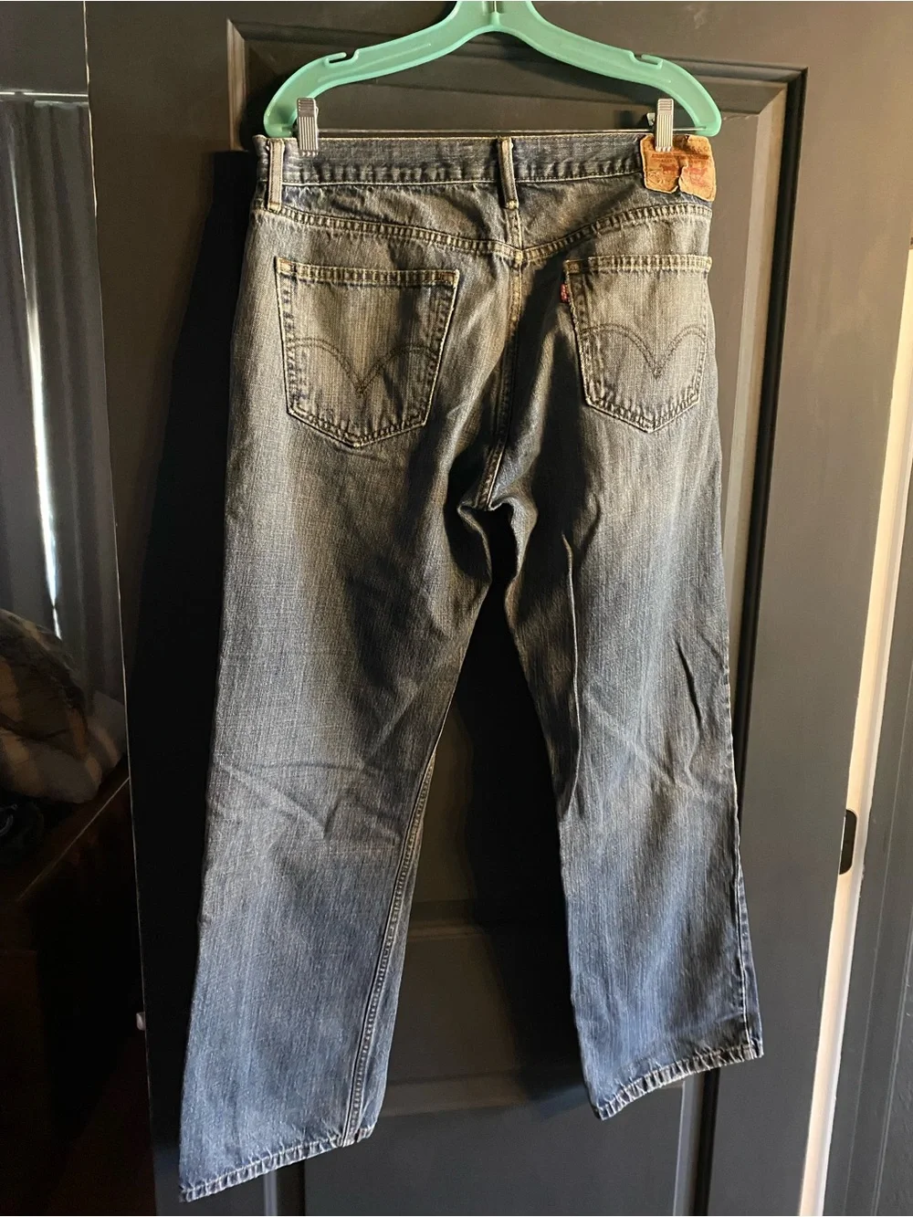 Levi's Men's 559 Distressed Washed Blue Relaxed Jeans